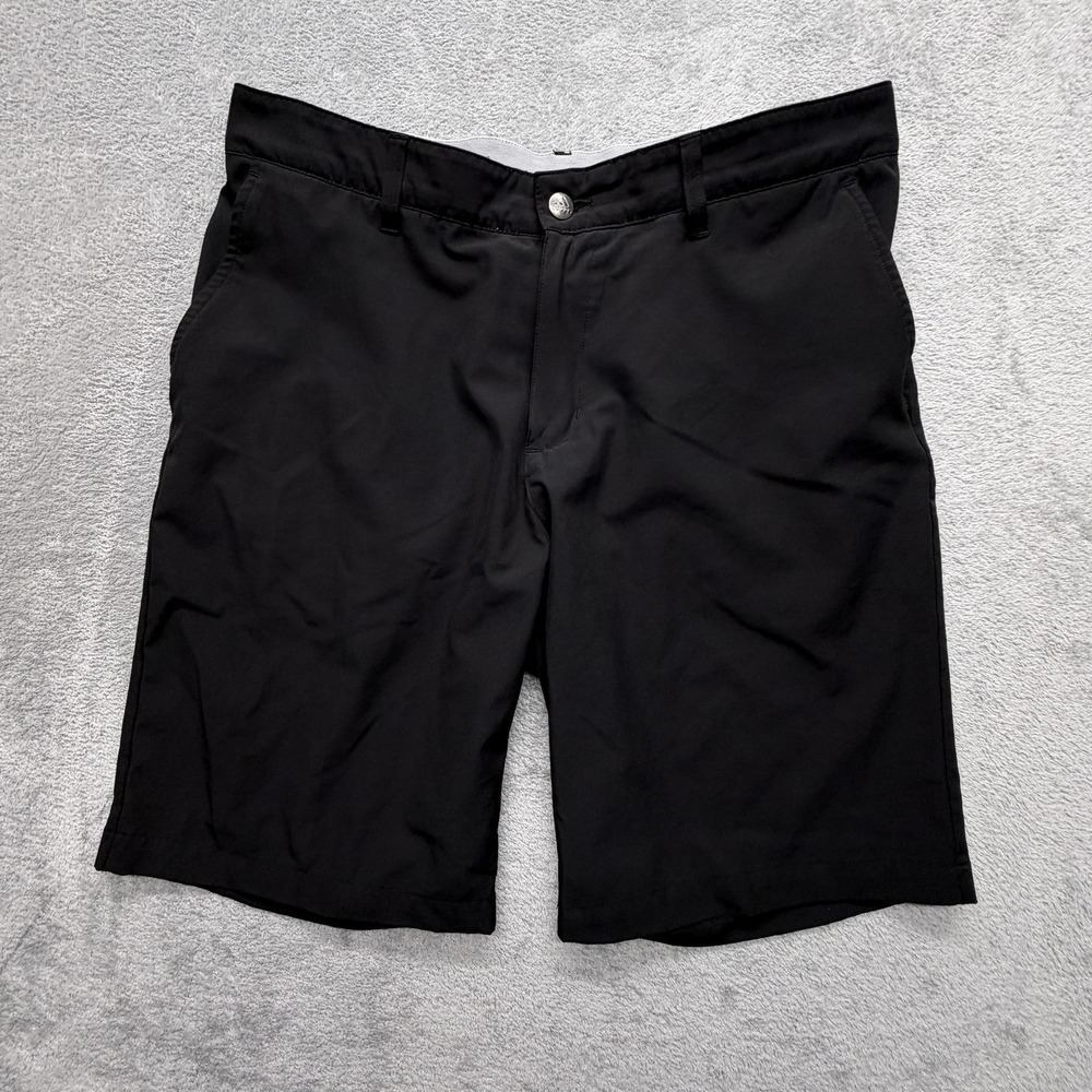 Adidas‎ Golf Shorts Mens 34 Black Bermuda Polyester Spandex Stretch